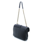Saint Laurent Classic Monogram 2-Way Black Leather Shoulder Bag — view 2