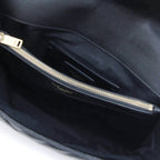 Saint Laurent Classic Monogram 2-Way Black Leather Shoulder Bag — view 6