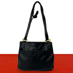 Loewe Vintage Anagram Logo Nappa Leather Shoulder Bag Tote Black