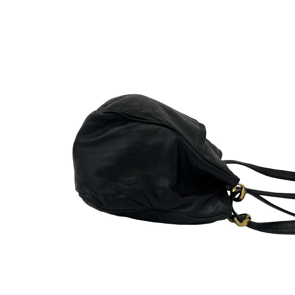 Loewe Vintage Anagram Logo Nappa Leather Shoulder Bag Tote Black — view 6