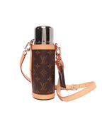 Louis Vuitton Water Bottle with Stainless Steel Holder Flask Monogram Shoulder