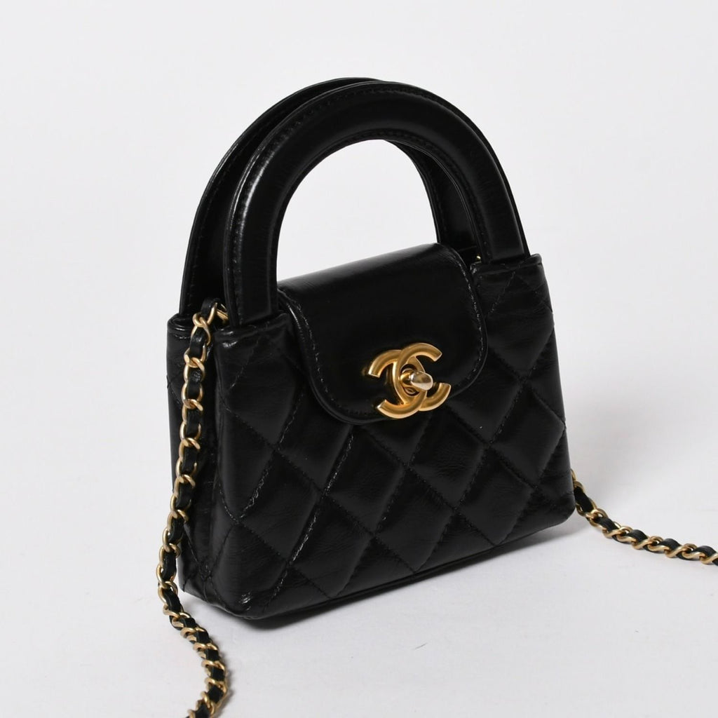 Chanel Mini Shopping Chain Shoulder Bag CC Logo Calfskin — view 3