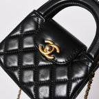 Chanel Mini Shopping Chain Shoulder Bag CC Logo Calfskin — view 5