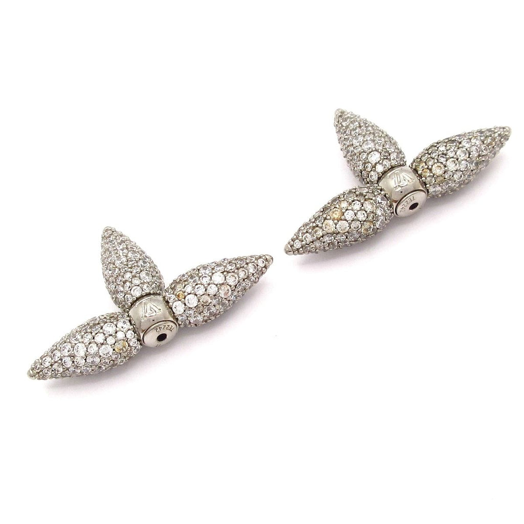 Louis Vuitton Earrings Boucles D'oreilles Strass Silver Clear — view 5