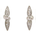 Louis Vuitton Earrings Boucles D'oreilles Strass Silver Clear