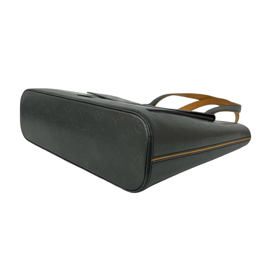 Louis Vuitton Wilwood Monogram Matte Leather Tote Black Noir — view 8