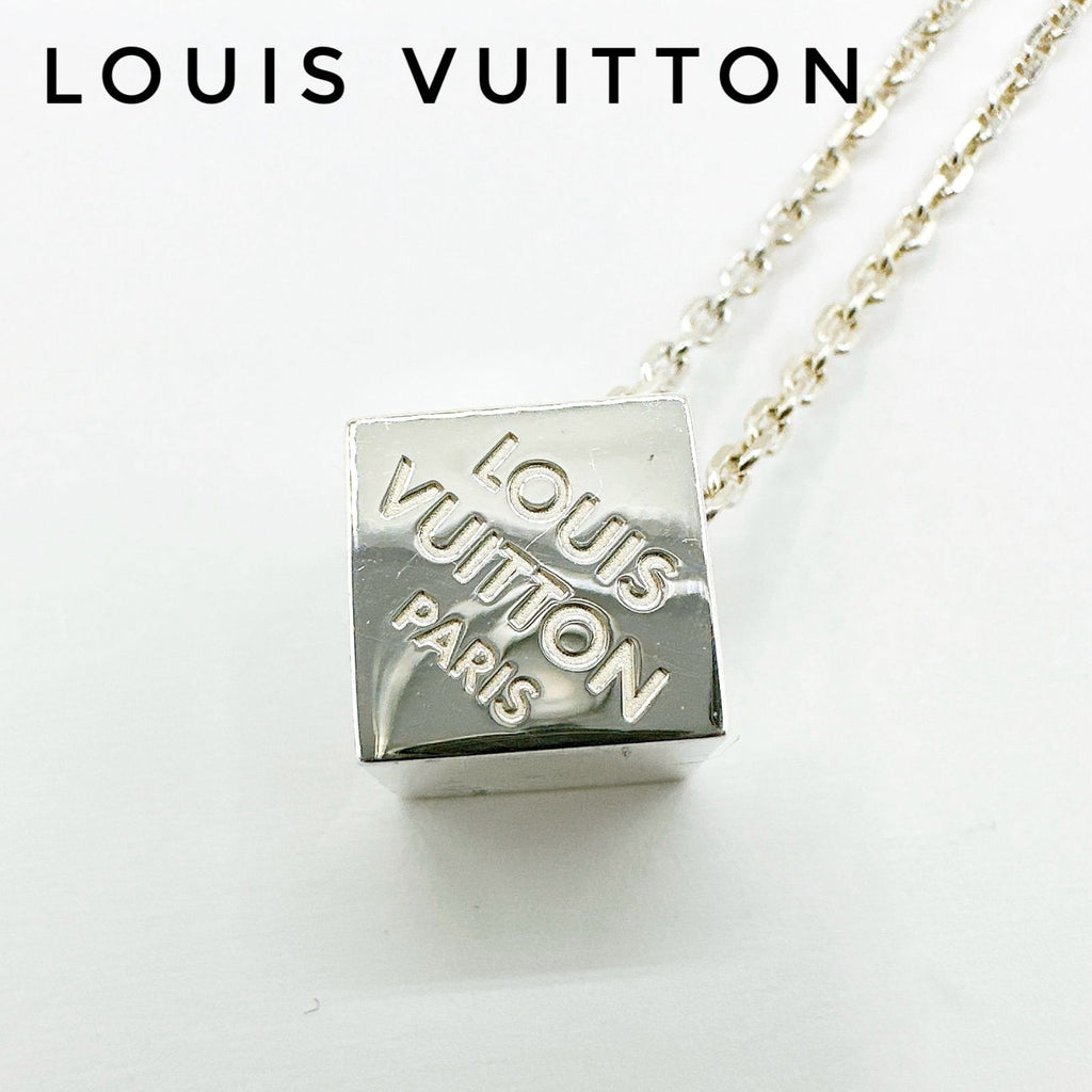 Louis Vuitton Necklace LV Cube Silver