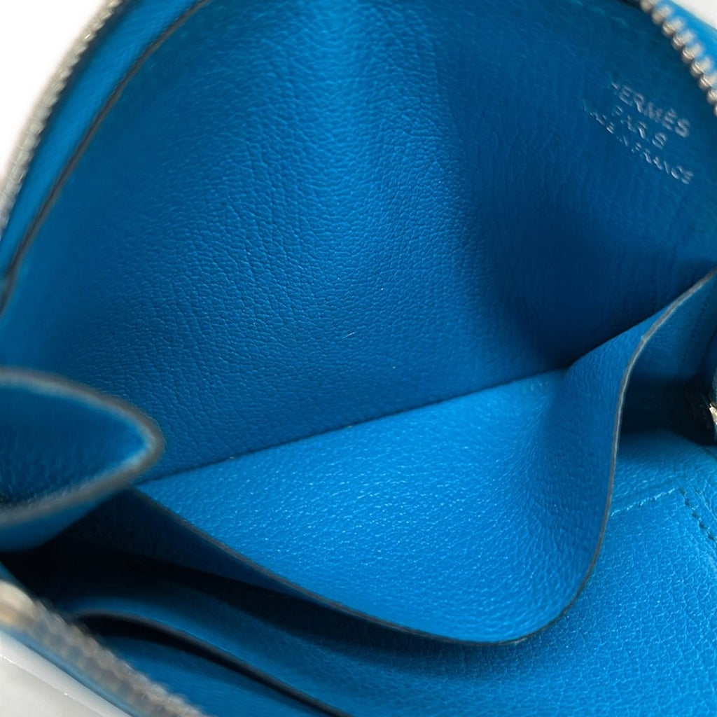 Hermes Coin Purse Remix Id Blue Frida Silver L-shaped Zipper — view 4