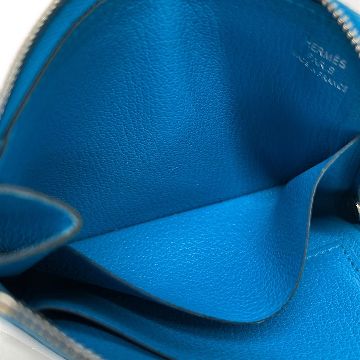 Hermes Coin Purse Remix Id Blue Frida Silver L-shaped Zipper — view 4