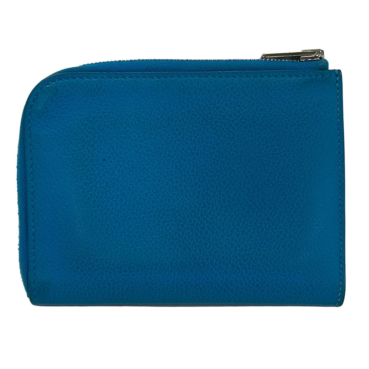 Hermes Coin Purse Remix Id Blue Frida Silver L-shaped Zipper — view 2
