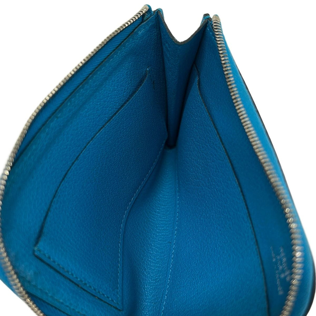 Hermes Coin Purse Remix Id Blue Frida Silver L-shaped Zipper — view 3