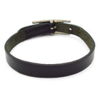 Hermes Bracelet Hapi 3 Leather Black Silver — view 2