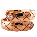 Chanel Coco Crush Diamond Ring 18K Pink Gold — view 3