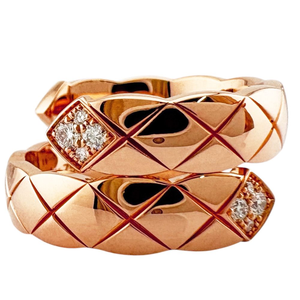 Chanel Coco Crush Diamond Ring 18K Pink Gold — view 3