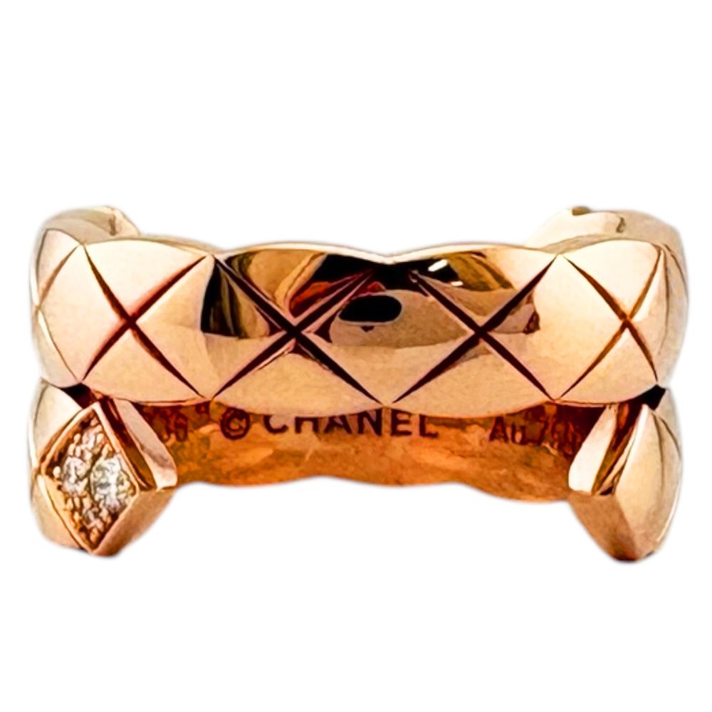 Chanel Coco Crush Diamond Ring 18K Pink Gold — view 6