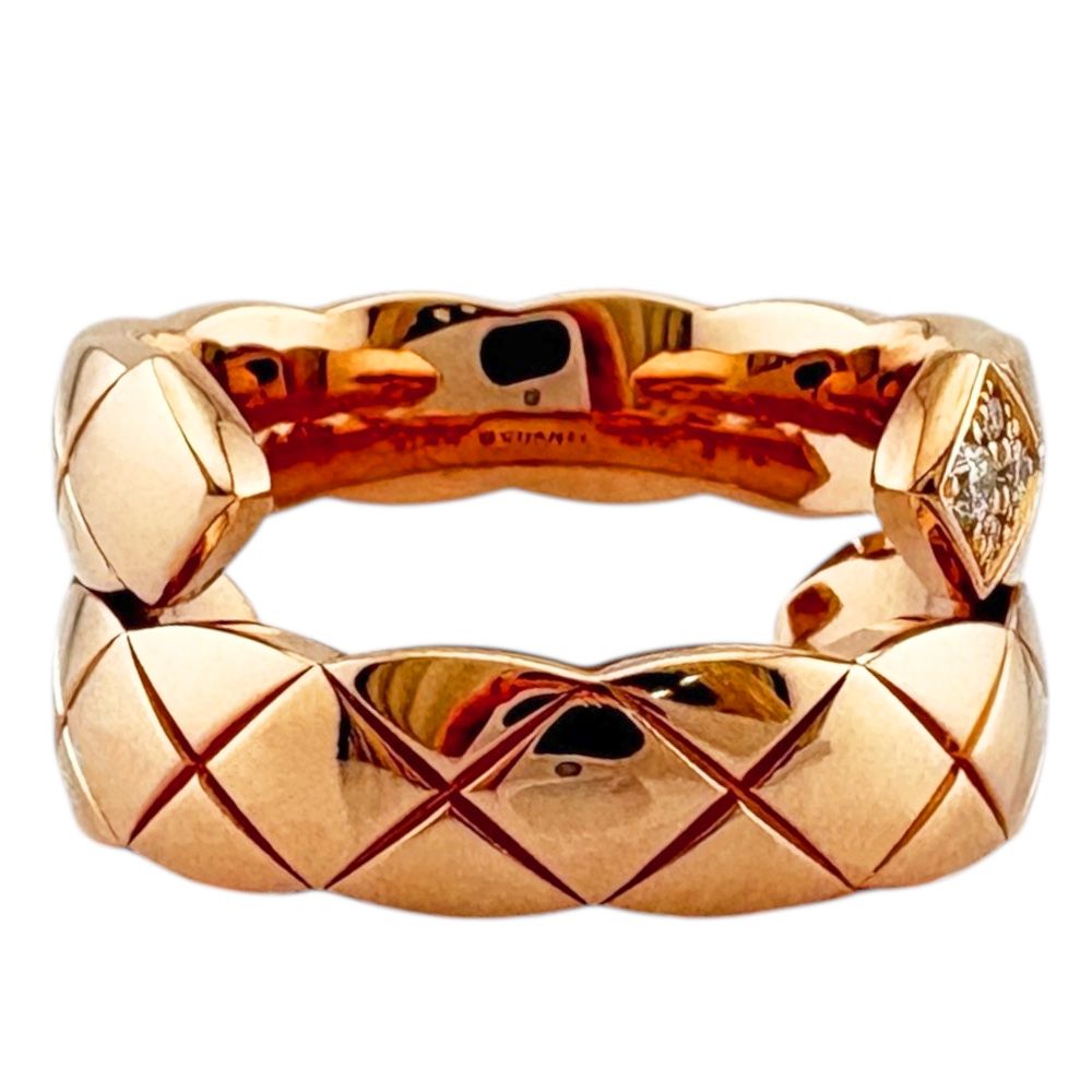Chanel Coco Crush Diamond Ring 18K Pink Gold — view 4