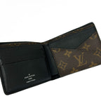 Louis Vuitton Billfold Monogram Macassar Portefeuille Multiple Noir Leather — view 3