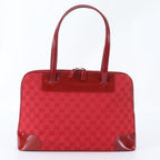 Gucci GG Canvas Leather Tote Shoulder