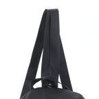 Prada Tessuto Nylon Triangle Logo Leather Backpack Black — view 2