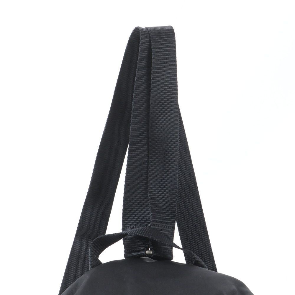 Prada Tessuto Nylon Triangle Logo Leather Backpack Black — view 2