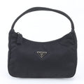 Prada Tessuto Nylon Triangle Logo Handbag Black Brands