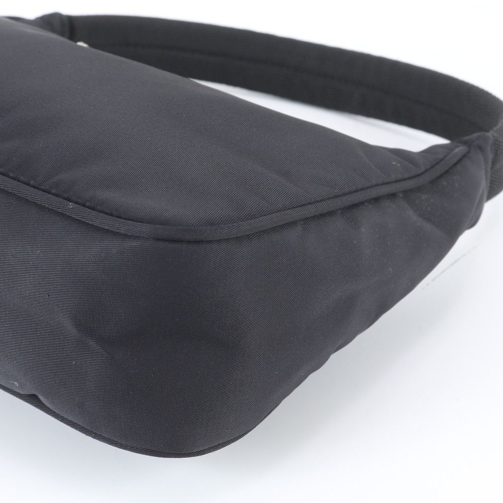 Prada Tessuto Nylon Triangle Logo Handbag Black Brands — view 4