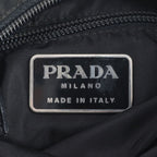 Prada Tessuto Nylon Triangle Logo Shoulder Bag Crossbody Messenger Black — view 8