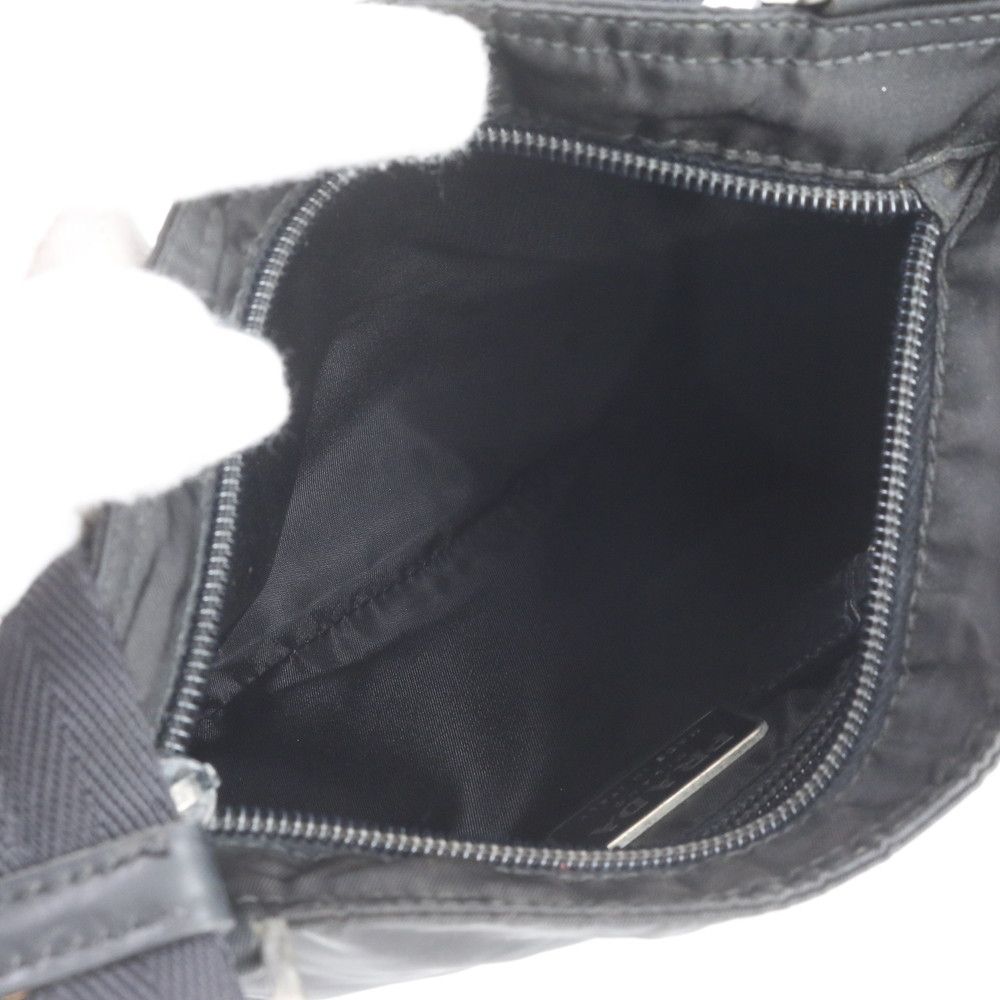 Prada Tessuto Nylon Triangle Logo Shoulder Bag Crossbody Messenger Black — view 7