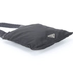 Prada Tessuto Nylon Triangle Logo Shoulder Bag Crossbody Messenger Black — view 5