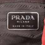 Prada Tessuto Nylon Triangle Logo Leather Backpack Shoulder Bag — view 8