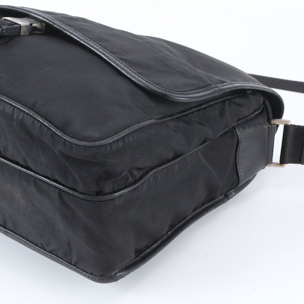 Prada Tessuto Nylon Shoulder Bag Crossbody Messenger Black — view 4