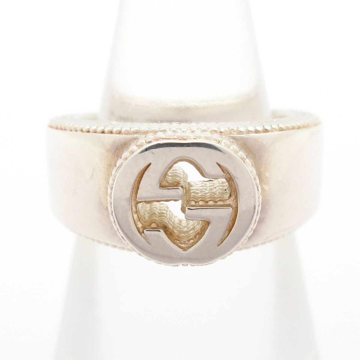 Gucci Ring Interlocking G Silver Milgrain