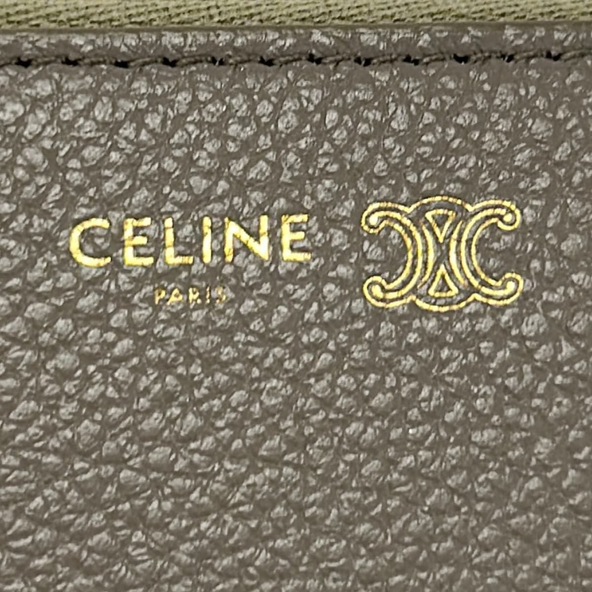 Celine Coin Purse Zip Long Card Case Pebble Light Blue — view 4