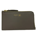 Celine Coin Purse Zip Long Card Case Pebble Light Blue