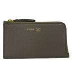 Celine Coin Purse Zip Long Card Case Pebble Light Blue