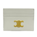 Celine Card Case Triomphe White