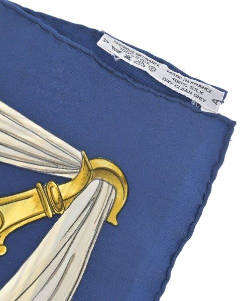 Hermes Bandana Scarf Navy — view 5