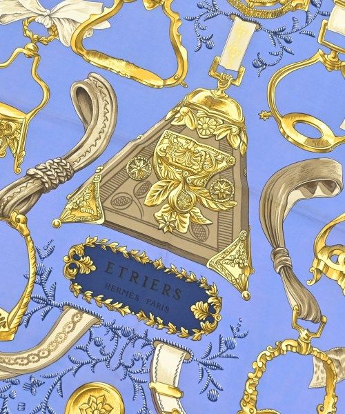 Hermes Bandana Scarf Navy — view 3