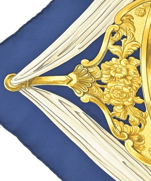 Hermes Bandana Scarf Navy — view 4