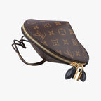 Louis Vuitton Tupi Brown Monogram Canvas Cowhide Leather Clutch — view 7