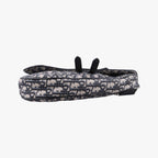 Dior Saddle Bag Gray Navy Jacquard Leather — view 3