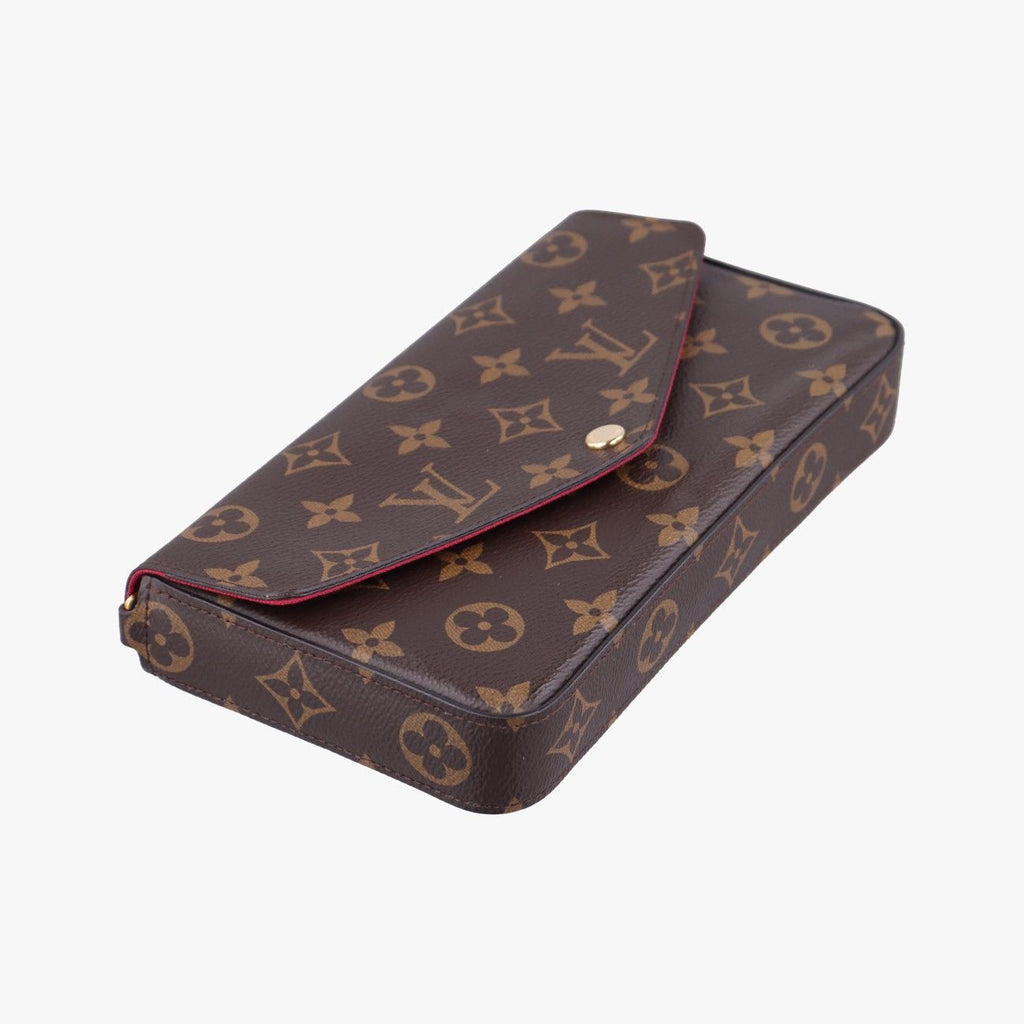 Louis Vuitton Pochette Felicie Monogram Brown Canvas Shoulder Bag — view 5