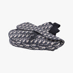 Dior Saddle Bag Gray Navy Black Jacquard Leather — view 4