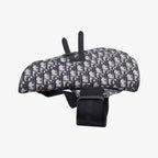 Dior Saddle Bag Gray Navy Black Jacquard Leather — view 8