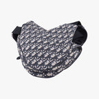 Dior Saddle Bag Gray Navy Black Jacquard Leather — view 6
