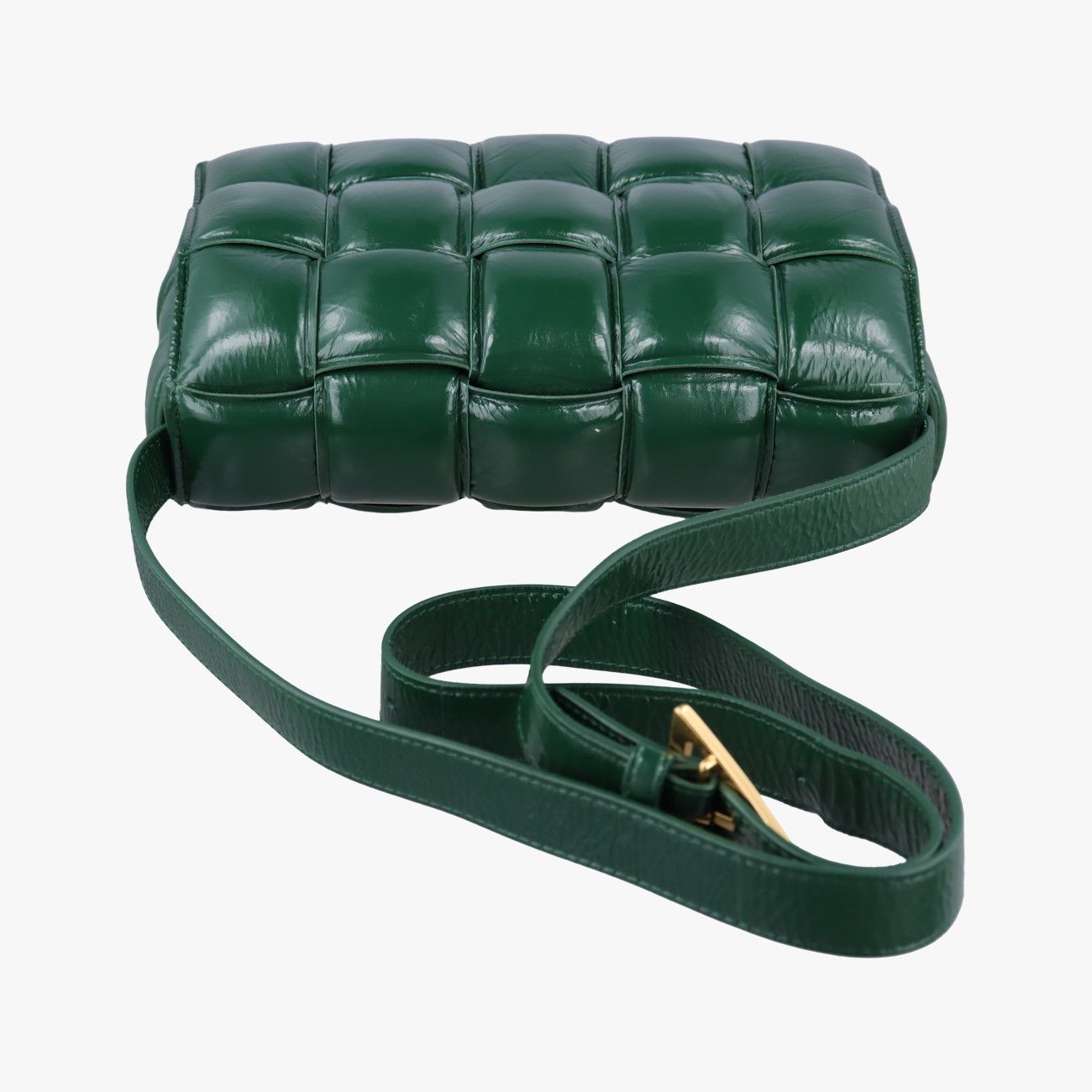 Bottega Veneta Padded Cassette Green Lambskin Shoulder Bag — view 8