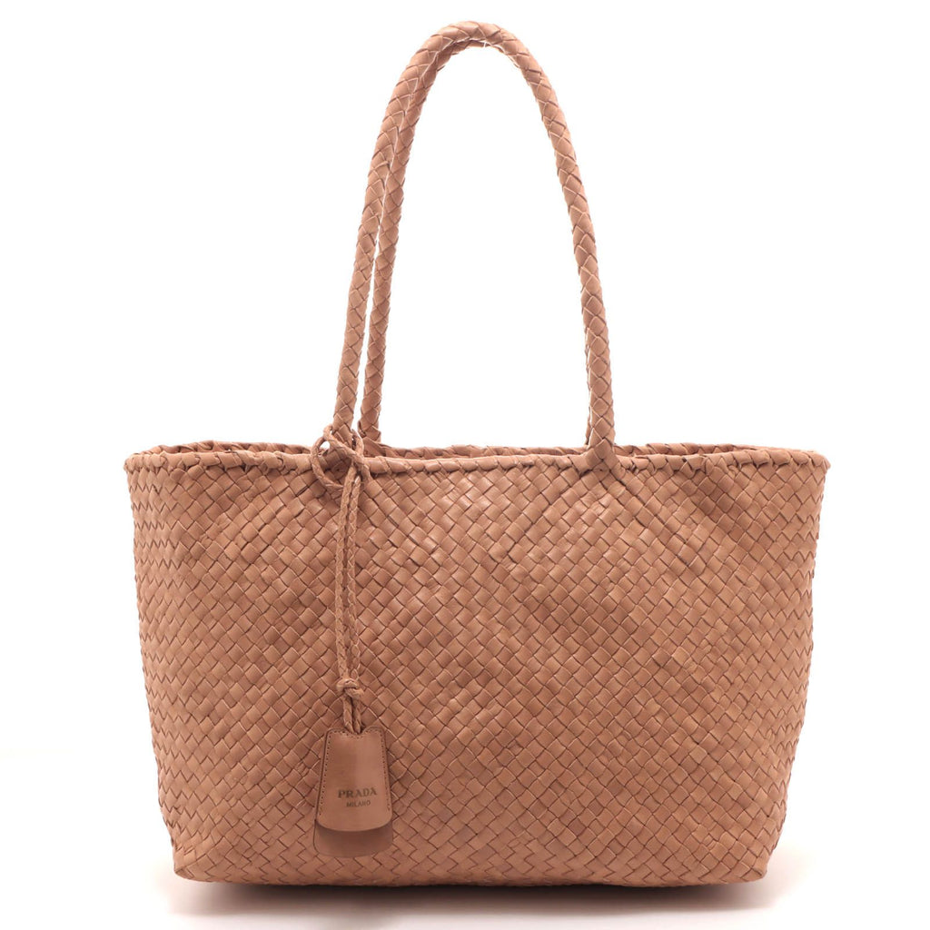 Prada Large Tote Beige Leather