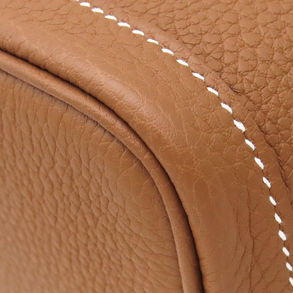 Hermes Tote Garden Party TPM 30 Gold Silver Brown Oarleather — view 4