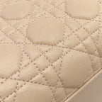 Dior Tote Cannage Chain Leather Pink Beige Gold — view 5