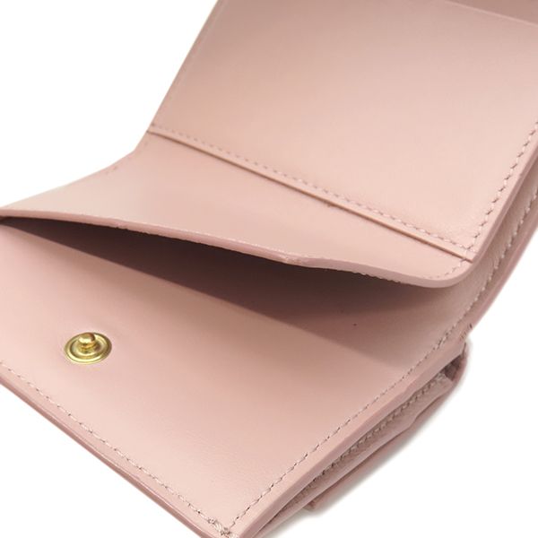 Celine Trifold Wallet Folded Compact Calfskin Vintage Pink Gold Coin Purse — view 7